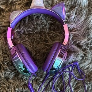 Purple Cat Ear Headphones